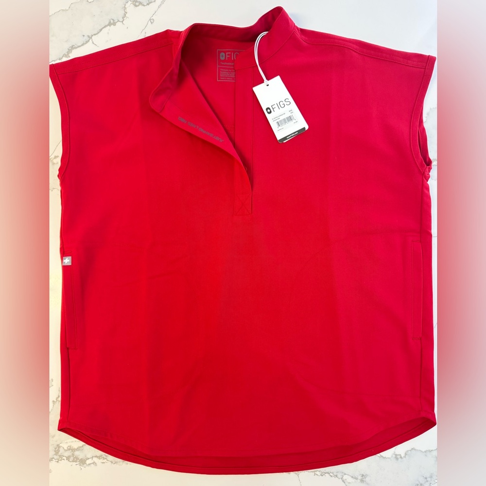 NWT Figs Winning Red Rafaela XXS Scrub Top Limited Edition Discontinued Color